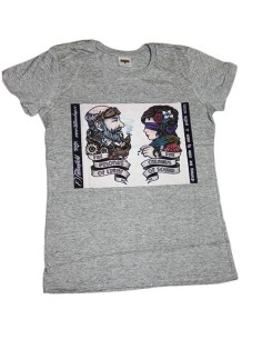 Camiseta Steampunk Couple Grey
