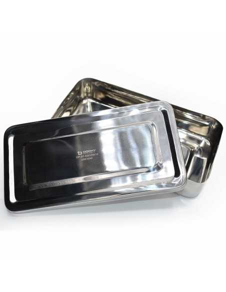 Bandeja de Acero Quirúrgico con Tapa