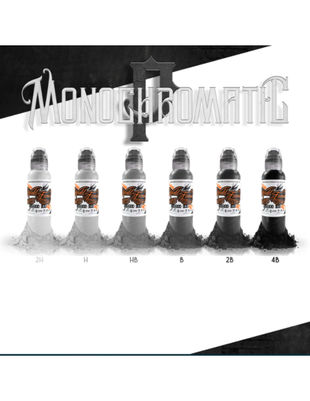 World Famous Ink Set Poch - Monochromatic ( 6 colores x 1oz )