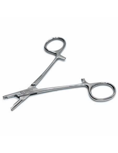 Dermal Anchor Forceps Tool Notched Tip
