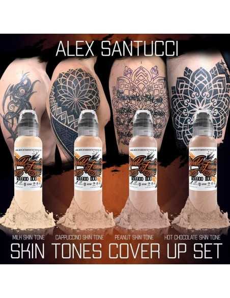 World Famous Ink Alex Santucci Skin Tones Cover - Up Set ( 4 Colors x 1oz )