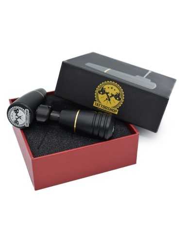 Combo que incluye máquina de tatuar, fuente de alimentación, cable RCA, cups y maletín de transporte