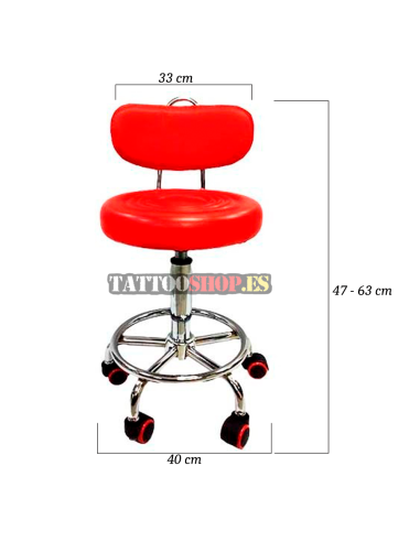 Silla 6 cómoda con Respaldo Roja