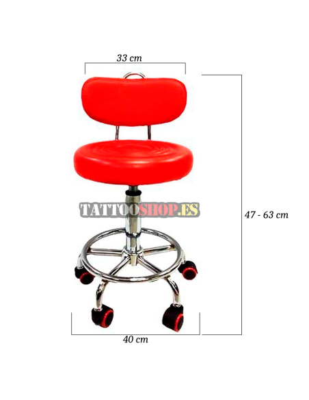 Silla 6 cómoda con Respaldo Roja