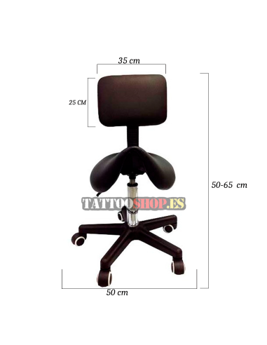 Silla 16 Pony con Respaldo Negra