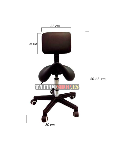 Silla 16 Pony con Respaldo Negra