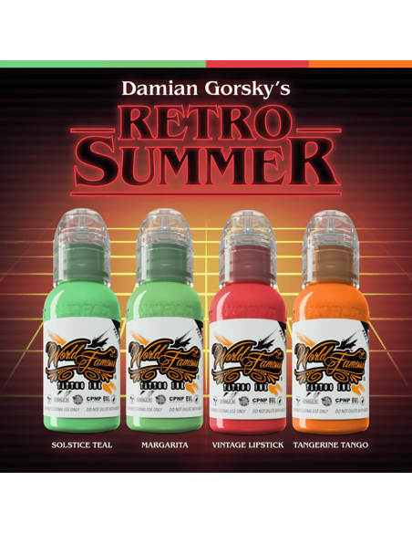 World Famous Ink Set Damian Gorski - Retro Summer (4 colors x 1oz)
