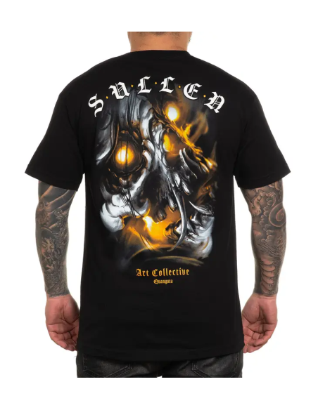 Camiseta Fire Skull M/C - Black