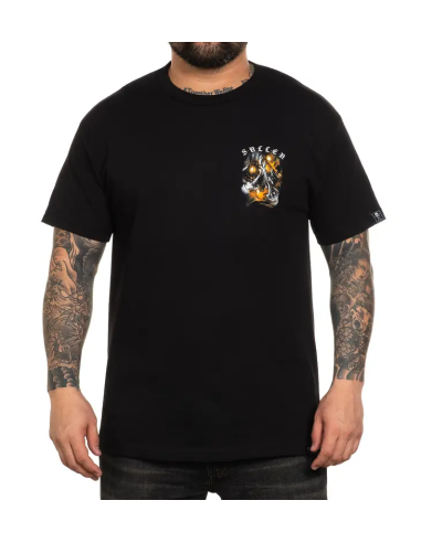 Camiseta Fire Skull M/C - Black