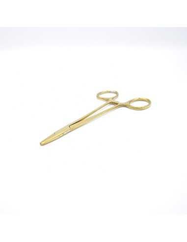 Pinza mosquito dorada 6"