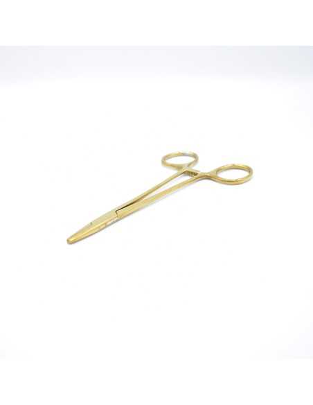 Pinza mosquito dorada 6"