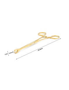 Forceps redondo abierto Dorado
