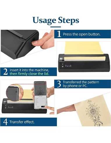 Imprimante thermique portative de papier A4 de ménage par