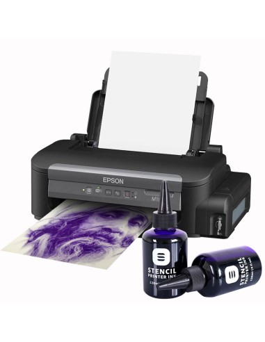 Pack Stencil Printer Ink (120ml) + 500 Hojas Papel de calco para plantillas A4