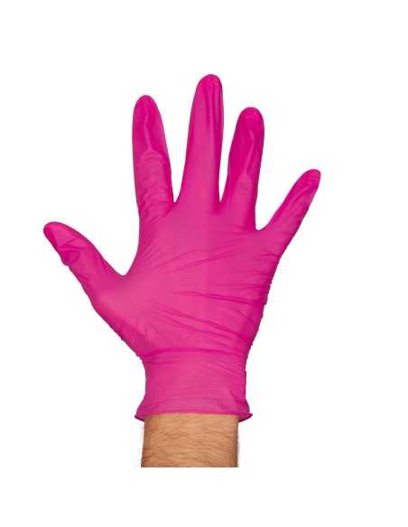 Papel Camilla Precorte 60 cm x 70 m + Guantes de Nitrilo Magenta (10x100)