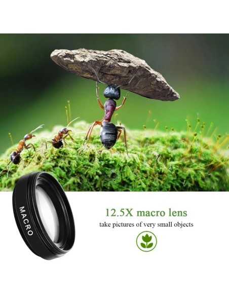 Lente de teléfono móvil 2 en 1 Universal Clip 37mm