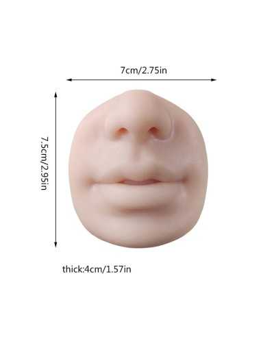 Silicona práctica nariz labios 5D