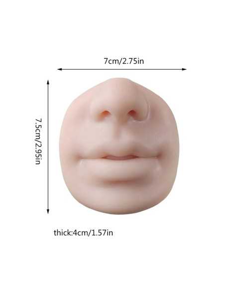 Silicona práctica nariz labios 5D