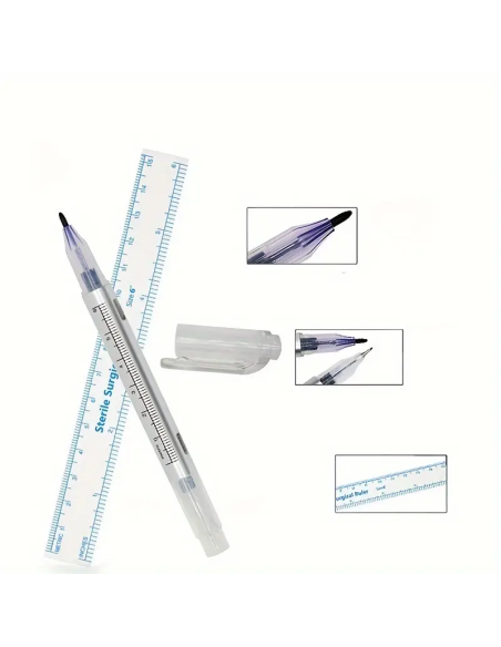 Marcador Médico Estéril de Doble Punta para PMU y Microblading