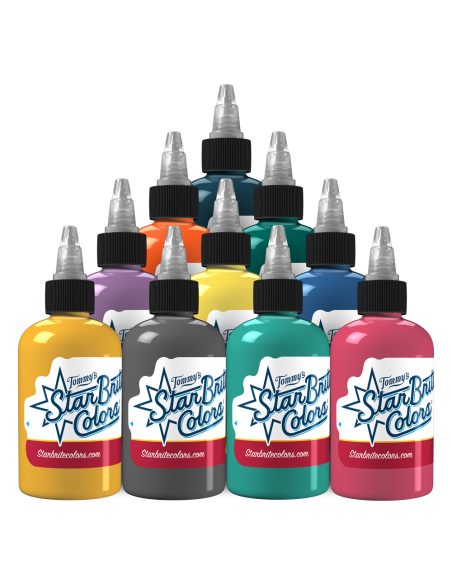 Floral Series Set 1oz Tattoo Ink - StarBrite Colors 10 x 1 oz