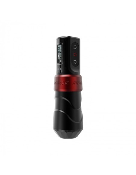 Máquina de Tatuar FK Irons Flux Max con 2x PowerBolt II - Longitud de Carrera 4.0mm - Yomico Roja/Negra