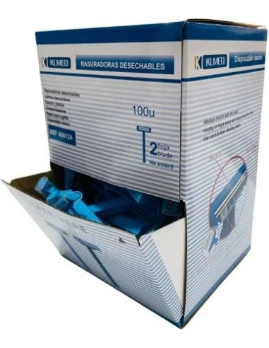 Caja de Rasuradoras Azul Doble Hoja