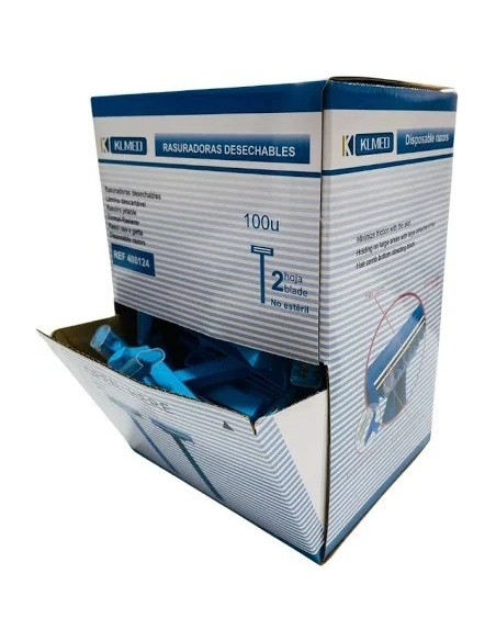 Caja de Rasuradoras Azul Doble Hoja