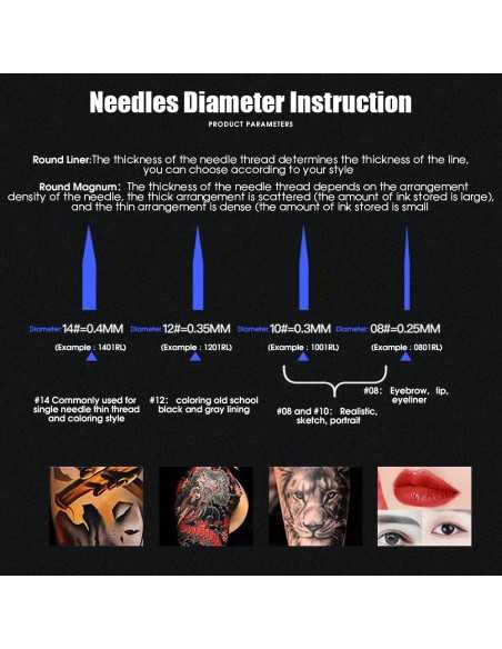 WJX Tattoo Cartridges - Round Liner Medium Taper