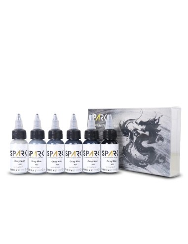 Tinta para tatuajes Spark gris opaco,...