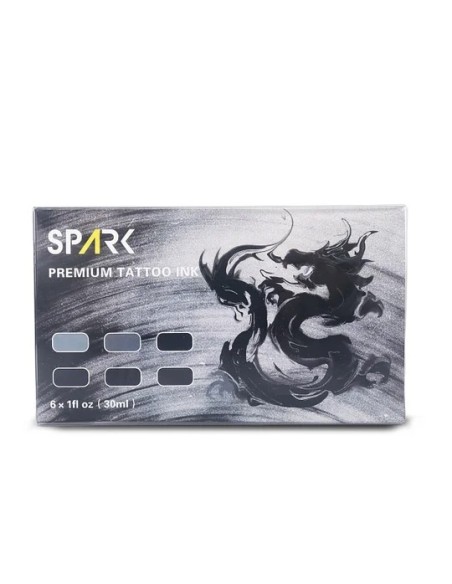 Tinta para tatuajes Spark gris opaco, set de 1 oz