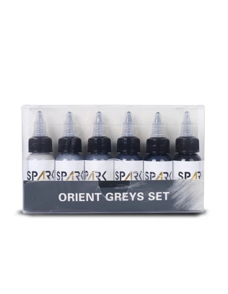 Tinta para tatuajes Spark gris opaco, set de 1 oz