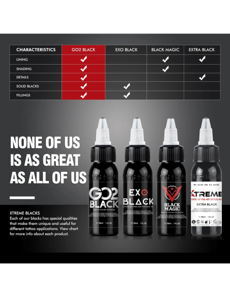 EXO BLACK TATTOO INK - 8oz - REACH
