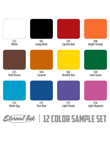 Eternal ink- Sample Set - 12 Colors