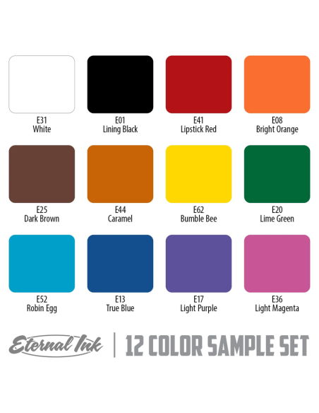 Eternal ink- Sample Set - 12 Colors