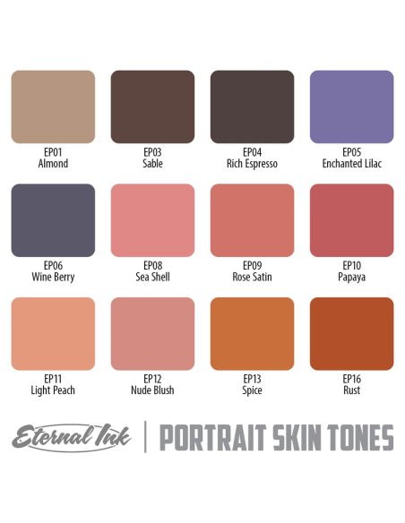 Eternal Ink Set Ron Russo Skin Tones - 12 Colors