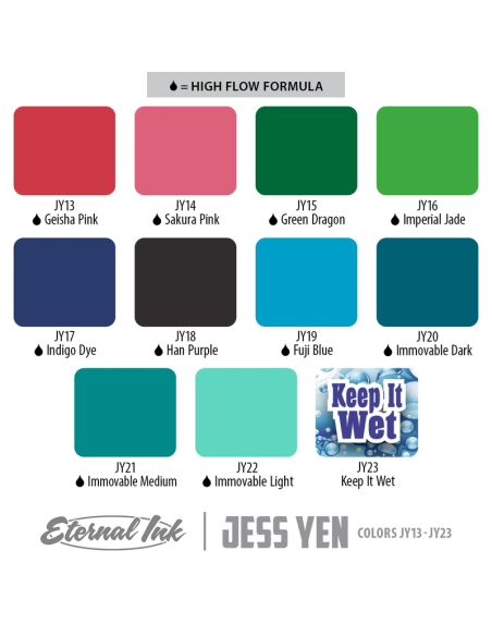 Eternal Ink - Set Jess Yen 22 Colors + Keep It Wet