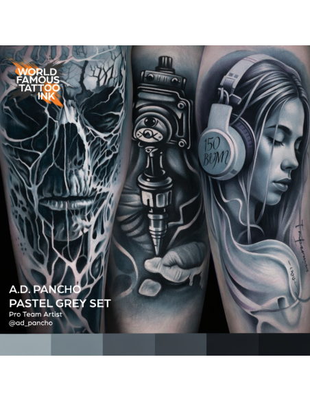 World Famous Ink Set-A.D. Pancho Pastel Grey Set