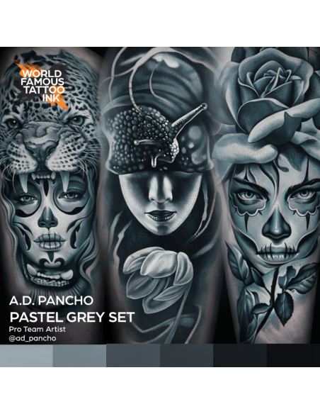 World Famous Ink Set-A.D. Pancho Pastel Grey Set