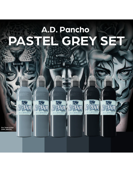 World Famous Ink Set-A.D. Pancho Pastel Grey Set