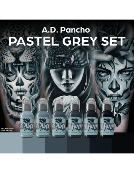 World Famous Ink Set-A.D. Pancho Pastel Grey Set