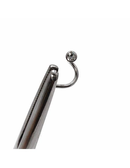 Nostril 0,8mm, 2mm cono x 5uds con brillante surgical steel 316L