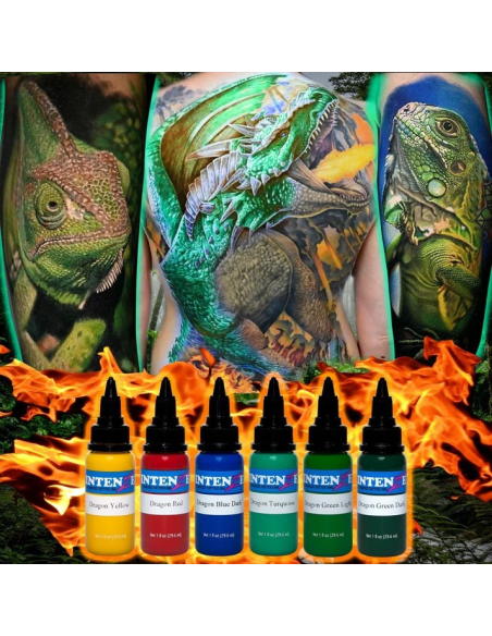 Intenze ink - Dragon Color Tattoo Ink Set