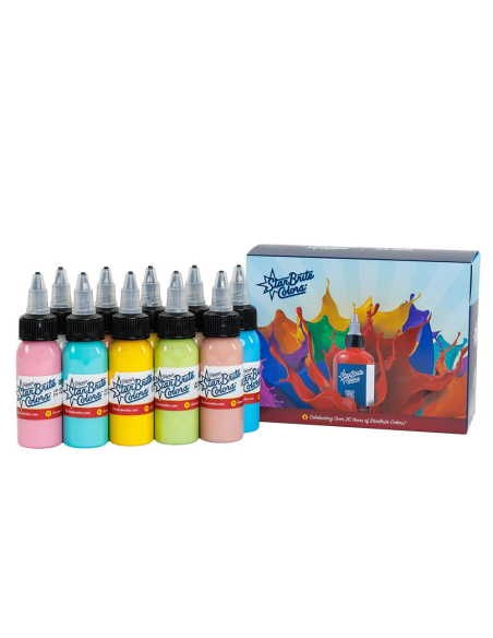 Pastel Palette Set 1oz Tattoo Ink - StarBrite Colors 10 x 1 oz
