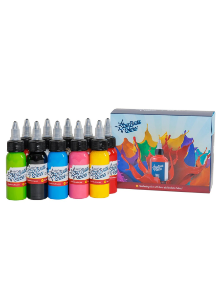 Top Seller Set 1oz Tattoo Ink - StarBrite Colors 10 x 1 oz