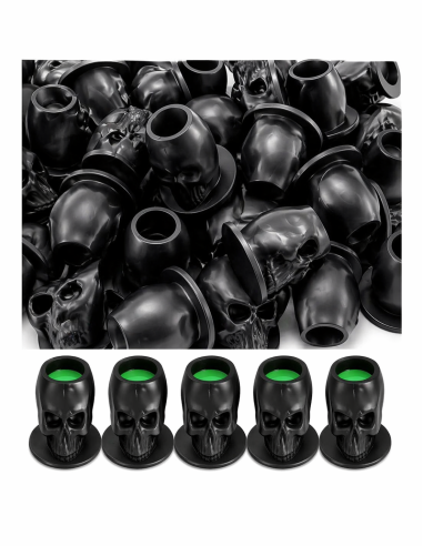 Cups Negros de Silicona-Calavera de...