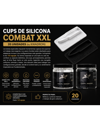 Cups de Silicona Combat XXL - 20...