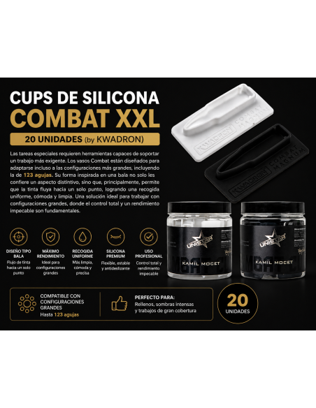Cups de Silicona Combat XXL - 20 unidades (by KWADRON)