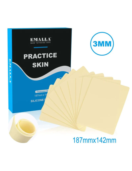 Emalla Practice Skin-Laminas de silicona -10 unidades