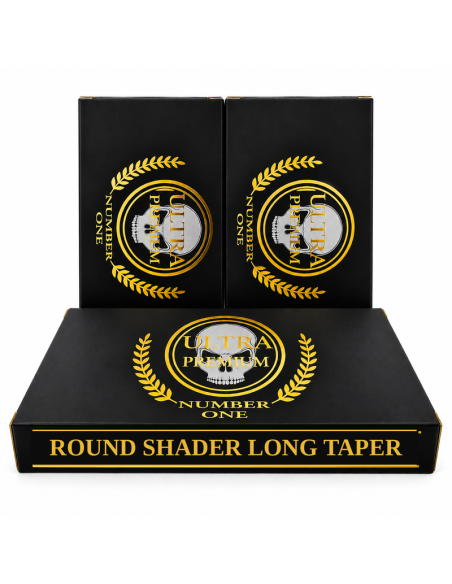 Ultra Premium Gold - Round Shader Long Taper Tattoo Cartridge