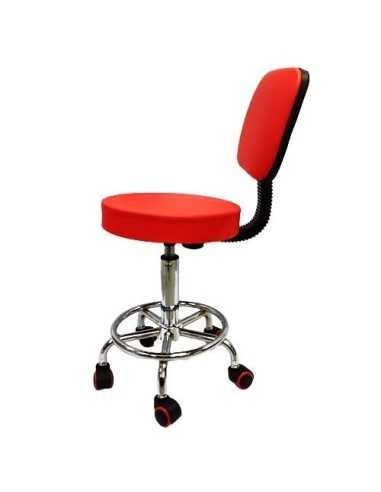 Silla 5 fina con Respaldo Roja